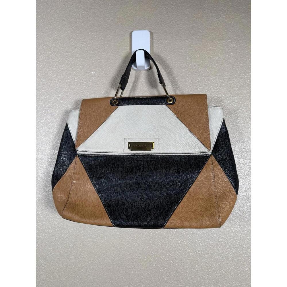 Vittoria Napoli Womens Made In‎ Italy Satchel Handbag Geometric Design